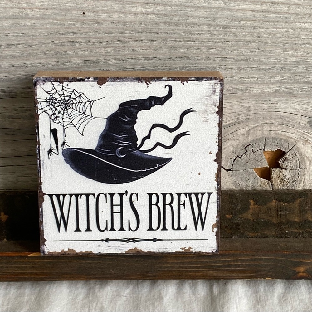 Halloween Decor Shelf Sitter "Witches Brew"
